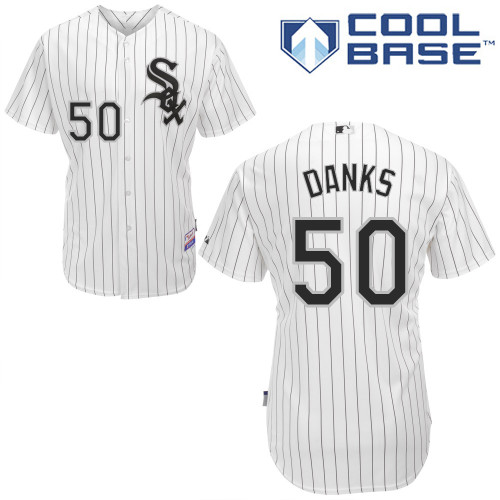 John Danks #50 MLB Jersey-Chicago White Sox Men's Authentic Home White Cool Base Baseball Jersey